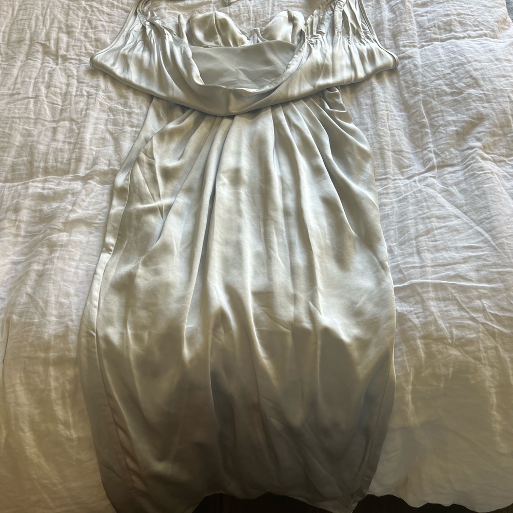 Lacemade Silver Satin Corset Dress NWT - Picture 5 of 8
